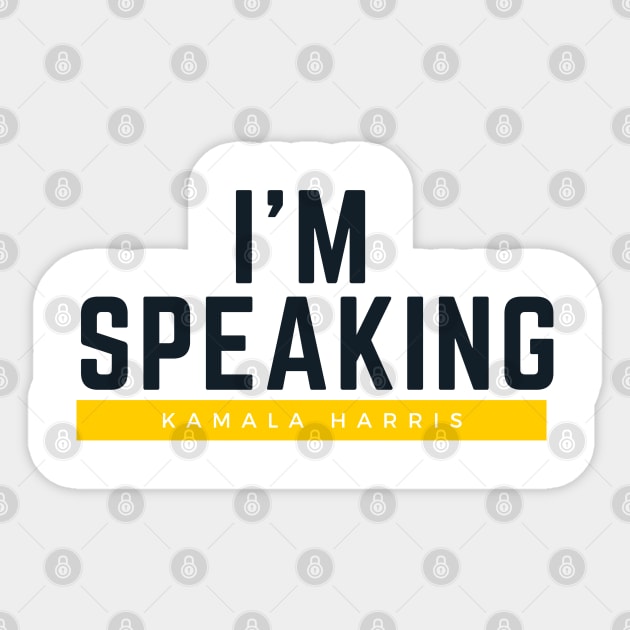 I'm Speaking Kamala Harris Sticker by attire zone